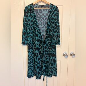 Banana Republic Blue and Black Patterned Cardigan